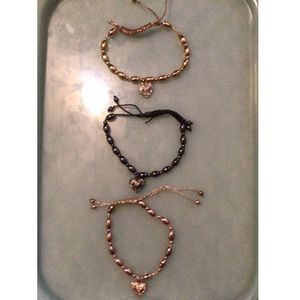 Juicy Couture Pave Heart Friendship Bracelets